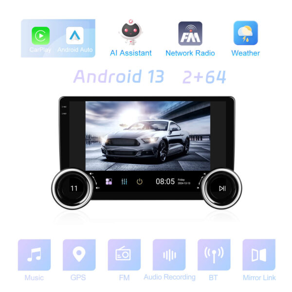 10.1-Inch 2-DIN CarPlay(iOS)/Android Auto Infotainment System with IPS HD Touchscreen with Built-in GPS, WiFi & BT | Compatible add-ons Reversing & Dash Cameras, OBD2 - Image 6