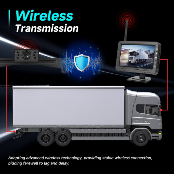 4.3'' Wireless Backup Camera System with Digital Monitor and IP68 Waterproof Rear View Camera for Trucks, Buses, RVs, Cars, Vans, and Trailers - Image 14