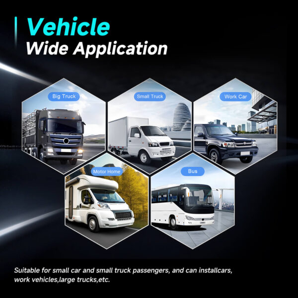 4.3'' Wireless Backup Camera System with Digital Monitor and IP68 Waterproof Rear View Camera for Trucks, Buses, RVs, Cars, Vans, and Trailers - Image 9
