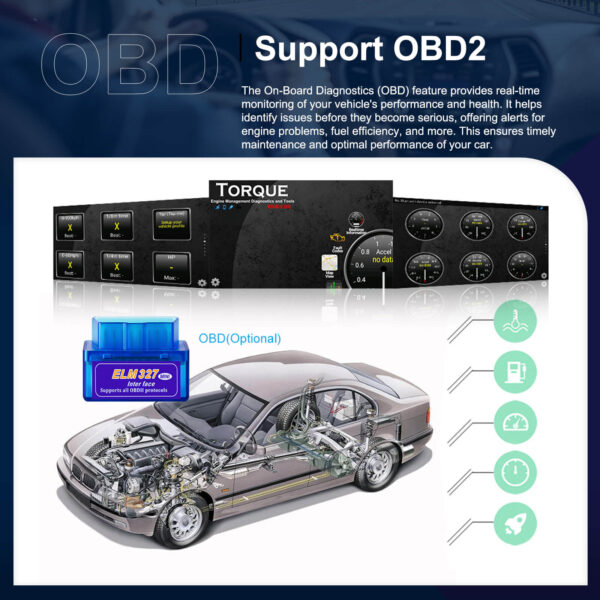 7-Inch 2-Din CarPlay(iOS)/Android Auto Infotainment System for Audi A3/S3/RS3 (2003–2012) with GPS, WiFi, Touchscreen, and Reversing Camera Support - Image 27