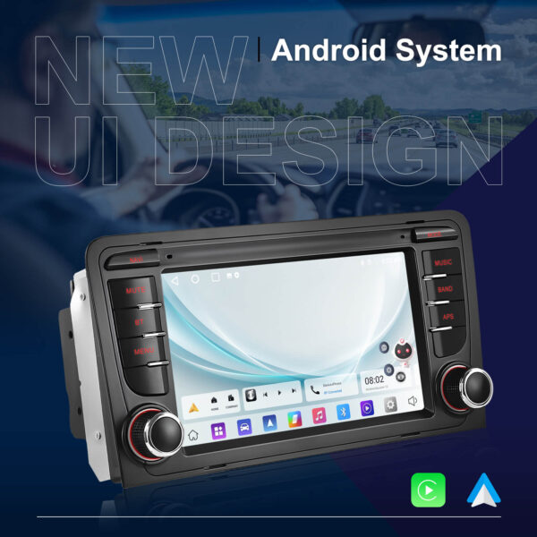 7-Inch 2-Din CarPlay(iOS)/Android Auto Infotainment System for Audi A3/S3/RS3 (2003–2012) with GPS, WiFi, Touchscreen, and Reversing Camera Support - Image 32