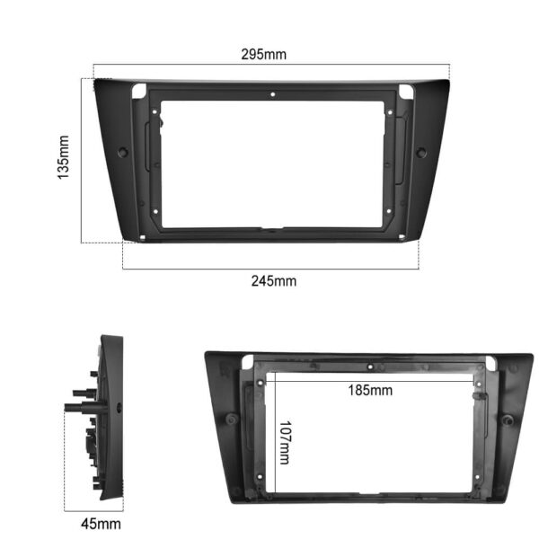 9'' Dedicated Car Radio Frame ABS Plastic Bracket Panel Cover Trim for BMW E90/E92/E93 2005-2012 | Compatible with 2-DIN Head Units | Frame Only - Image 17