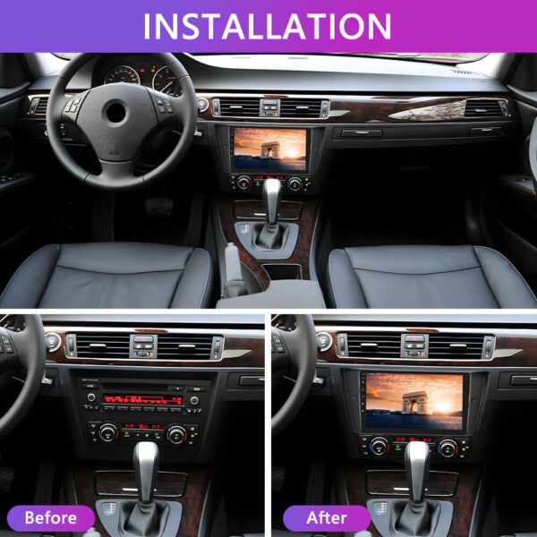 9'' Dedicated Car Radio Frame ABS Plastic Bracket Panel Cover Trim for BMW E90/E92/E93 2005-2012 | Compatible with 2-DIN Head Units | Frame Only - Image 14