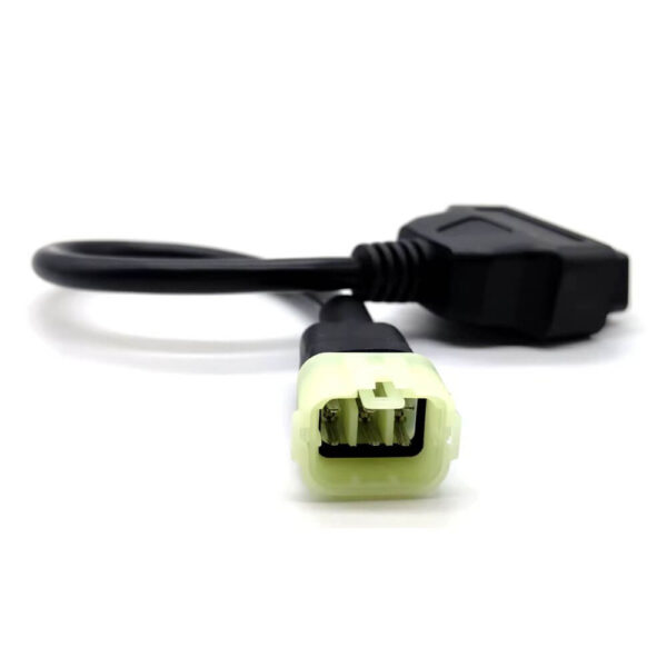 OBD2 16-Pin to 6-Pin Kawasaki Motorcycle Adapter Cable – ECU Diagnostic Extension | Male to OBDII Female - Image 4