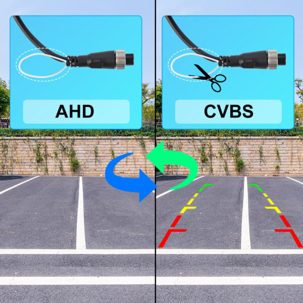 1080P AHD Rear View Camera with Infrared Night Vision and IP69 Waterproof Housing – CVBS Backup Camera for Truck RV Bus Lorry - Image 8