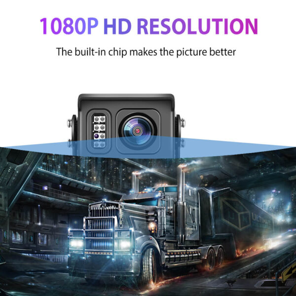 1080P AHD Rear View Camera with Infrared Night Vision and IP69 Waterproof Housing – CVBS Backup Camera for Truck RV Bus Lorry - Image 9