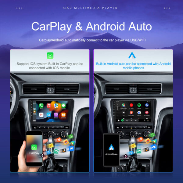 9" 2-DIN CarPlay(iOS)/Android Auto Infotainment System with GPS, 4G WiFi, HD Touchscreen, DSP & 360° Camera Support - Image 18