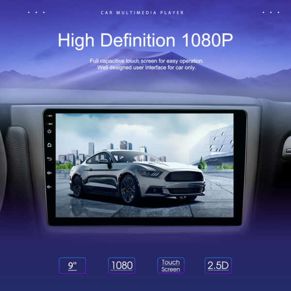 9" 2-DIN CarPlay(iOS)/Android Auto Infotainment System with GPS, 4G WiFi, HD Touchscreen, DSP & 360° Camera Support - Image 7