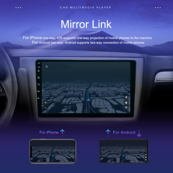 9" 2-DIN CarPlay(iOS)/Android Auto Infotainment System with GPS, 4G WiFi, HD Touchscreen, DSP & 360° Camera Support - Image 8
