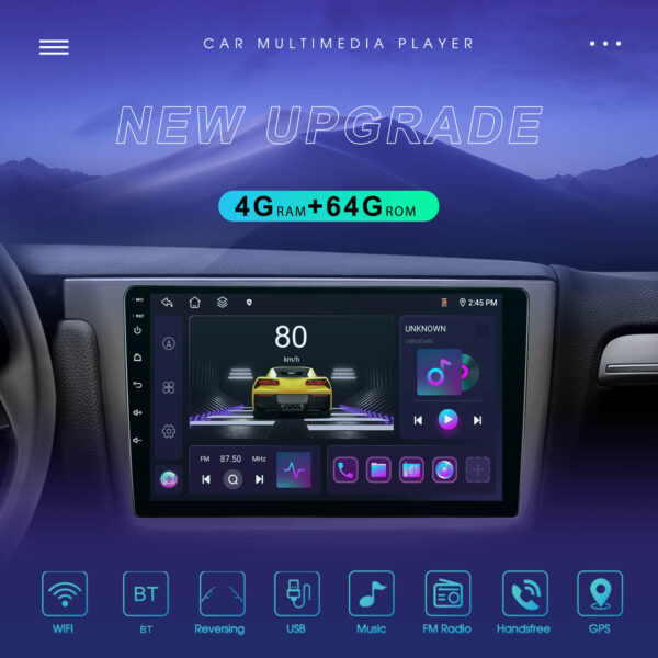9" 2-DIN CarPlay(iOS)/Android Auto Infotainment System with GPS, 4G WiFi, HD Touchscreen, DSP & 360° Camera Support - Image 23