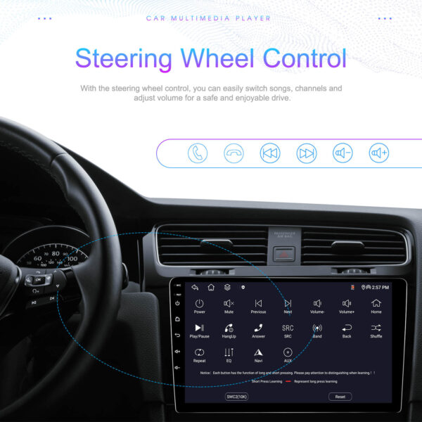 9" 2-DIN CarPlay(iOS)/Android Auto Infotainment System with GPS, 4G WiFi, HD Touchscreen, DSP & 360° Camera Support - Image 27