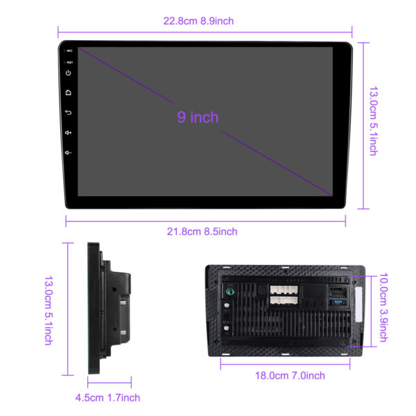 9" 2-DIN CarPlay(iOS)/Android Auto Infotainment System with GPS, 4G WiFi, HD Touchscreen, DSP & 360° Camera Support - Image 30