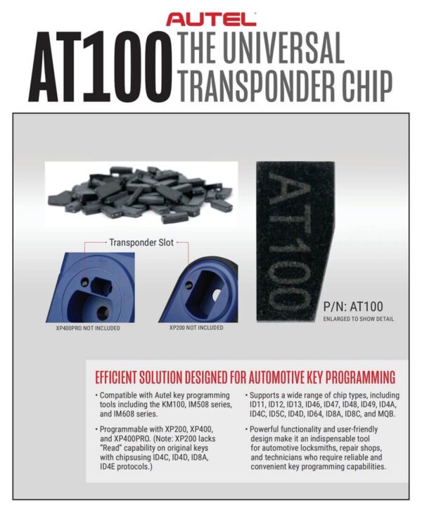 AUTEL AT100 Super Transponder Chip – High Performance Universal Key Programming Solution for Locksmiths - Image 4